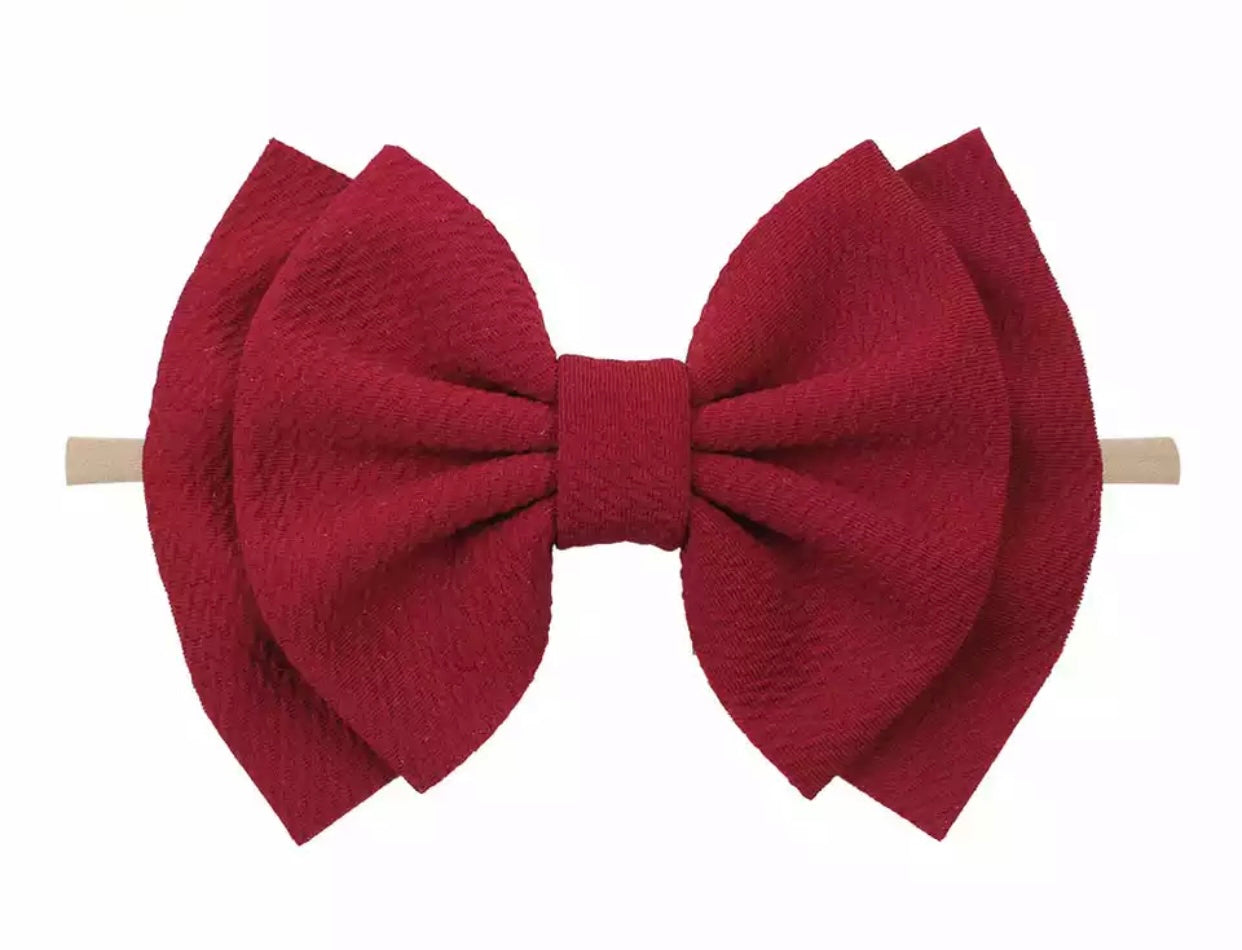 Big 6 inch bow on Nylon band- solids