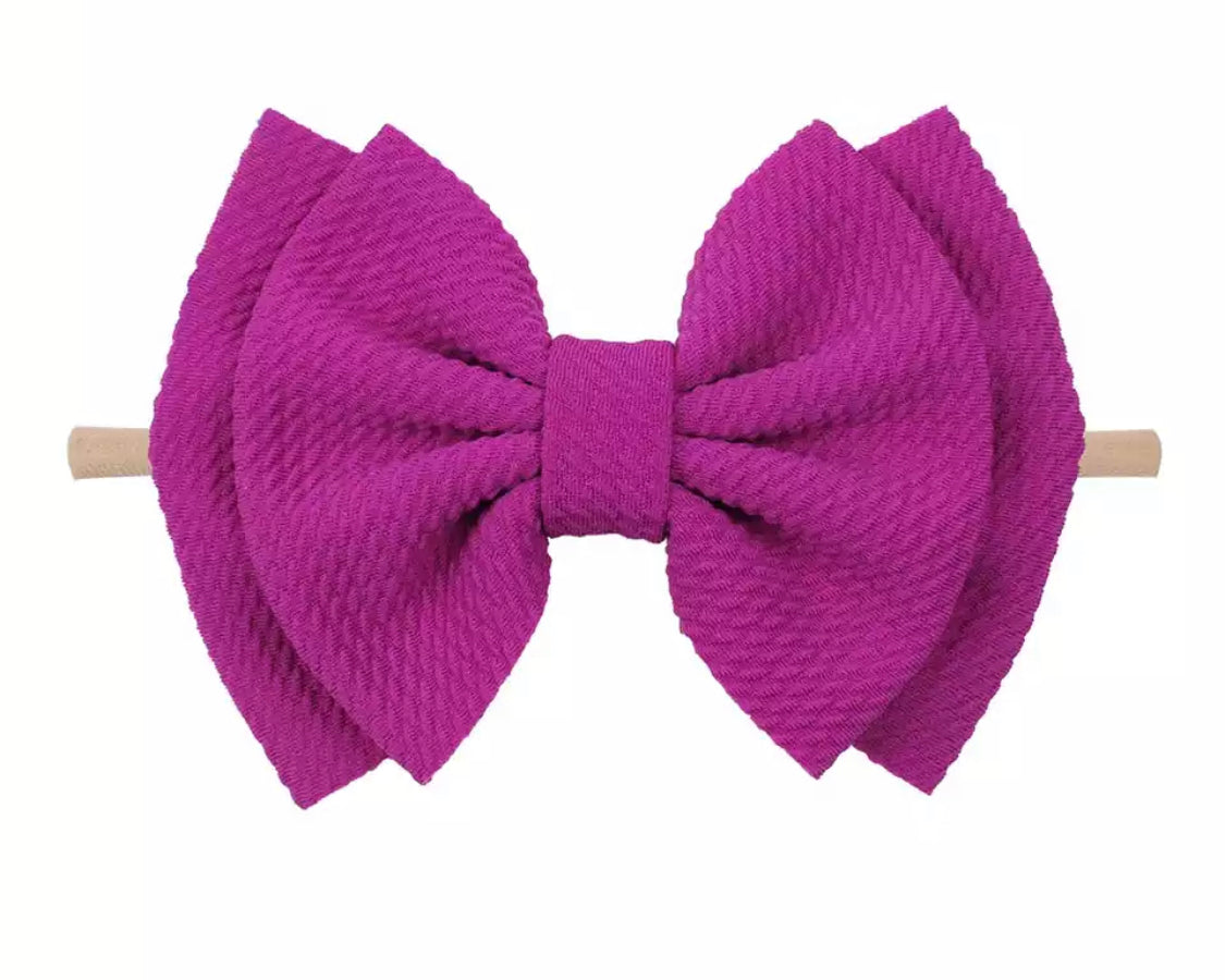 Big 6 inch bow on Nylon band- solids