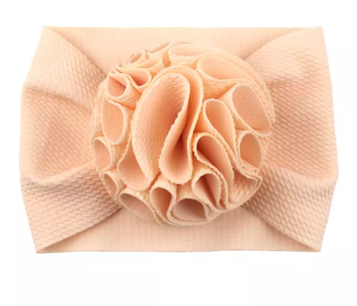 Big 4 inch puffy Flower Bow Headwrap-Solids