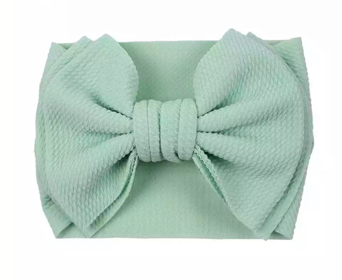 Big 7 inch double layered Bow Headwrap-Solid