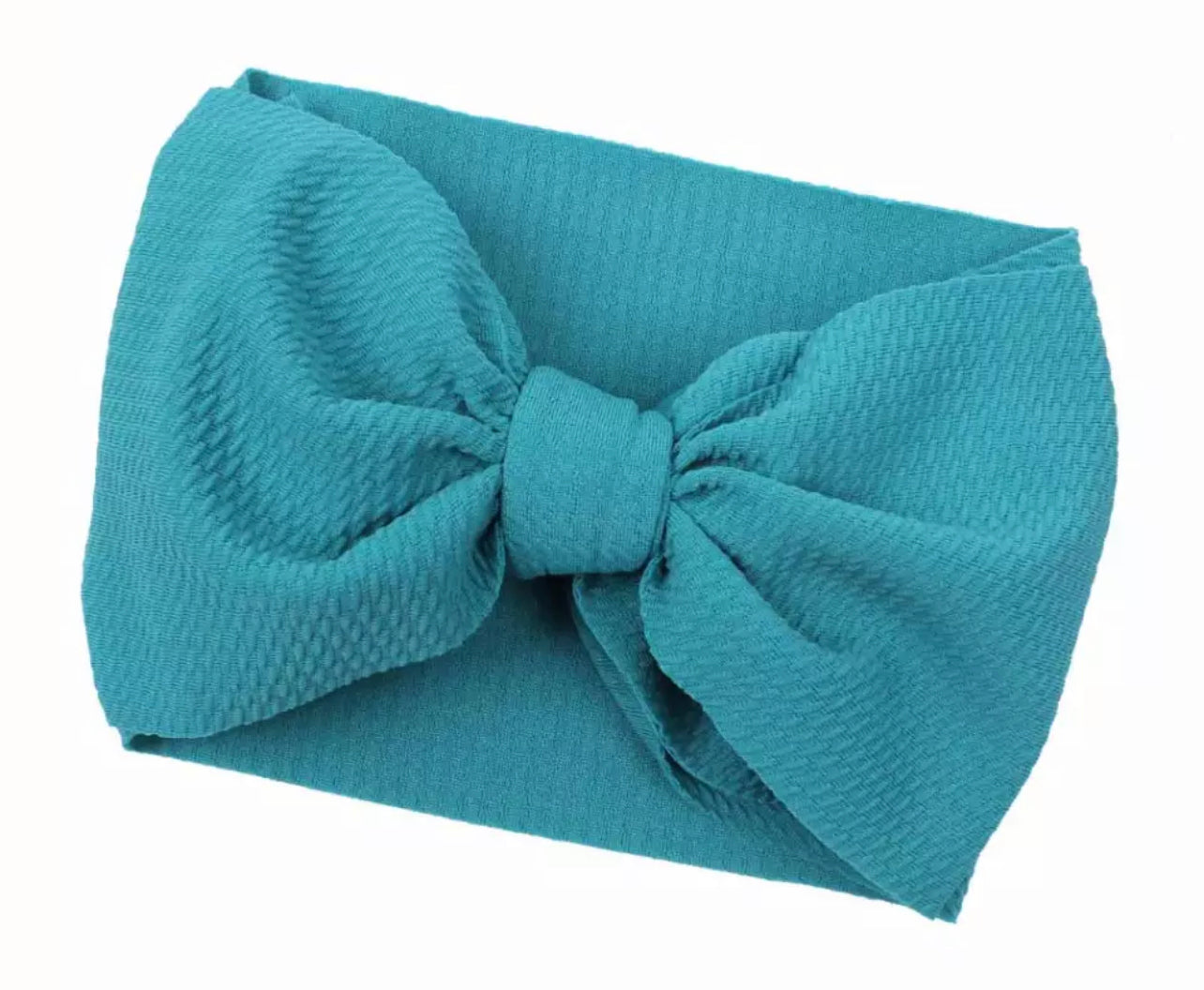 Big 7 inch messy knot Bow double layered Bow Headwrap-Solids