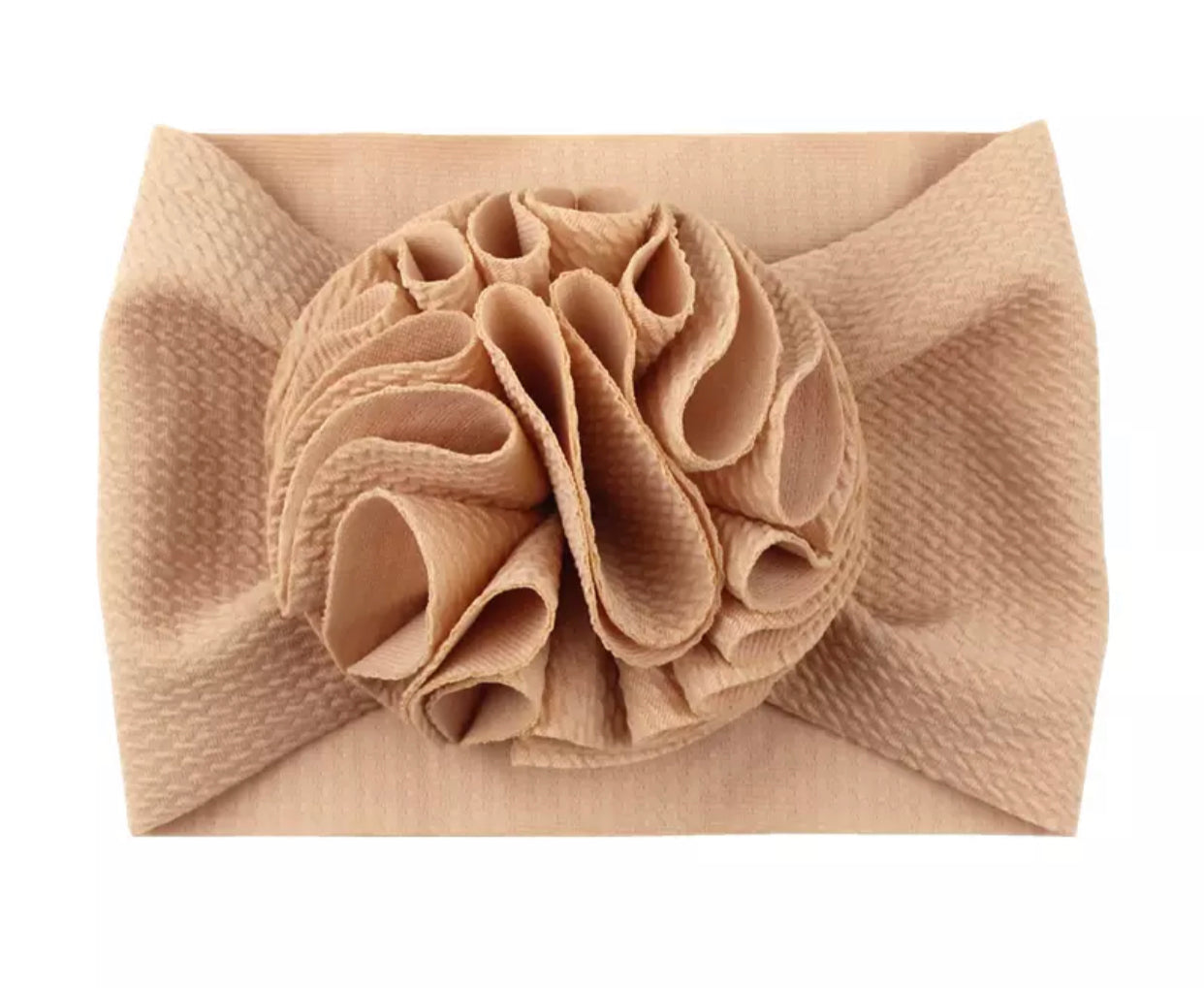 Big 4 inch puffy Flower Bow Headwrap-Solids